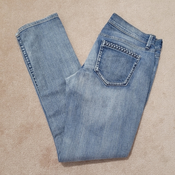 Old Navy The Diva Women's Blue Mid-Rise Straight Leg Stretch Denim Jeans Size 4 - Picture 5 of 12